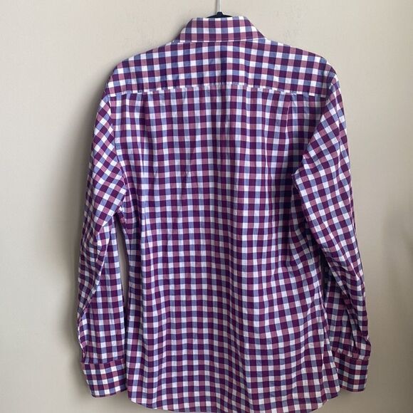 J. Hilburn by Tessitura Monti Checkered Button Front Shirt M - Picture 4 of 8